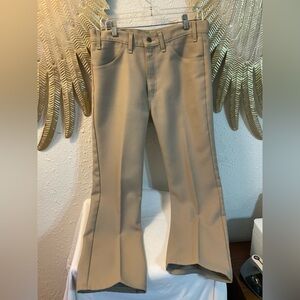 Vintage Levi's 1970s/80s khaki Dacron Polyester Men's Casual Dress Slacks Pants
